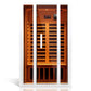 2 Person Extendable FAR Infrared Sauna for Home, Hemlock Wood Low EMF 6 Carbon Heaters Indoor Saunas with LED Lights, Bluetooth Speaker, Digital Control Panel, and Seating Bench
